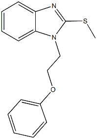 2-(methylsulfanyl)-1-(2-phenoxyethyl)-1H-benzimidazole Struktur