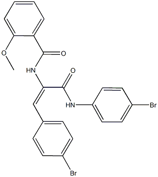 N-[1-[(4-bromoanilino)carbonyl]-2-(4-bromophenyl)vinyl]-2-methoxybenzamide Struktur