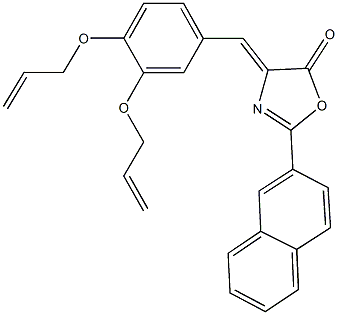 4-[3,4-bis(allyloxy)benzylidene]-2-(2-naphthyl)-1,3-oxazol-5(4H)-one Struktur