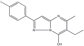 6-ethyl-2-(4-iodophenyl)-5-methylpyrazolo[1,5-a]pyrimidin-7-ol Struktur