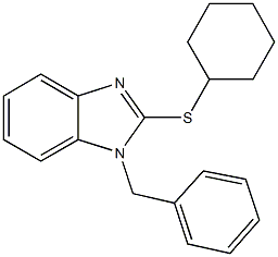 1-benzyl-2-(cyclohexylsulfanyl)-1H-benzimidazole Struktur