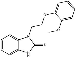 1-[2-(2-methoxyphenoxy)ethyl]-1H-benzimidazol-2-yl hydrosulfide Struktur