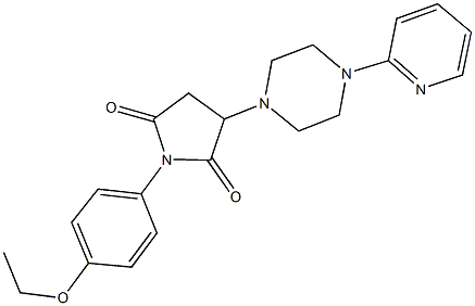 1-[4-(ethyloxy)phenyl]-3-(4-pyridin-2-ylpiperazin-1-yl)pyrrolidine-2,5-dione Struktur