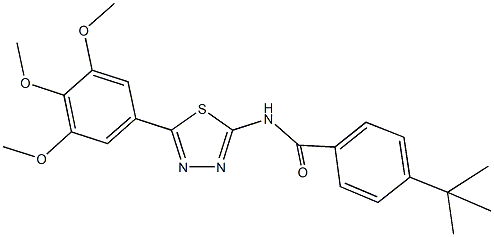 4-tert-butyl-N-[5-(3,4,5-trimethoxyphenyl)-1,3,4-thiadiazol-2-yl]benzamide Struktur