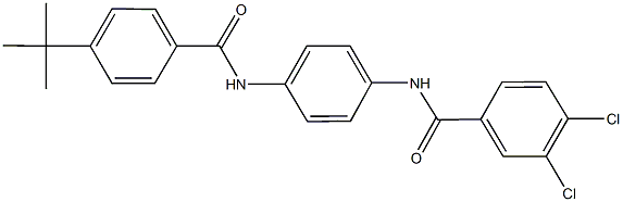 3,4-dichloro-N-[4-({[4-(1,1-dimethylethyl)phenyl]carbonyl}amino)phenyl]benzamide Struktur