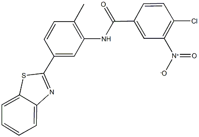 N-[5-(1,3-benzothiazol-2-yl)-2-methylphenyl]-4-chloro-3-nitrobenzamide Struktur