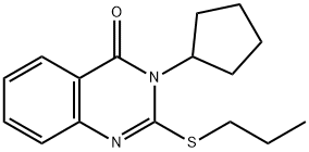 3-cyclopentyl-2-(propylsulfanyl)-4(3H)-quinazolinone Struktur