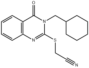 {[3-(cyclohexylmethyl)-4-oxo-3,4-dihydro-2-quinazolinyl]sulfanyl}acetonitrile Struktur