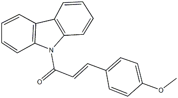 4-[3-(9H-carbazol-9-yl)-3-oxo-1-propenyl]phenyl methyl ether Struktur