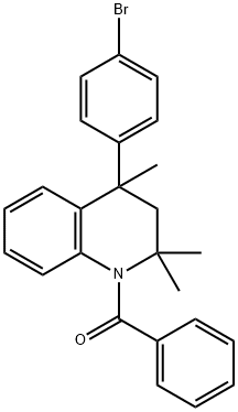 1-benzoyl-4-(4-bromophenyl)-2,2,4-trimethyl-1,2,3,4-tetrahydroquinoline Struktur