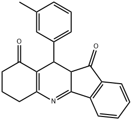 10-(3-methylphenyl)-7,8,10,10a-tetrahydro-6H-indeno[1,2-b]quinoline-9,11-dione Struktur