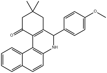 5-(4-methoxyphenyl)-3,3-dimethyl-3,4,5,6-tetrahydrobenzo[a]phenanthridin-1(2H)-one Struktur