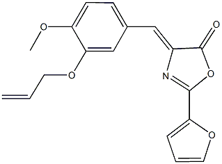 4-[3-(allyloxy)-4-methoxybenzylidene]-2-(2-furyl)-1,3-oxazol-5(4H)-one Struktur