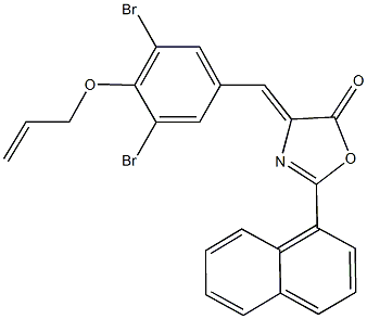 4-[4-(allyloxy)-3,5-dibromobenzylidene]-2-(1-naphthyl)-1,3-oxazol-5(4H)-one Struktur