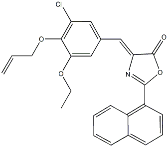 4-[4-(allyloxy)-3-chloro-5-ethoxybenzylidene]-2-(1-naphthyl)-1,3-oxazol-5(4H)-one Struktur