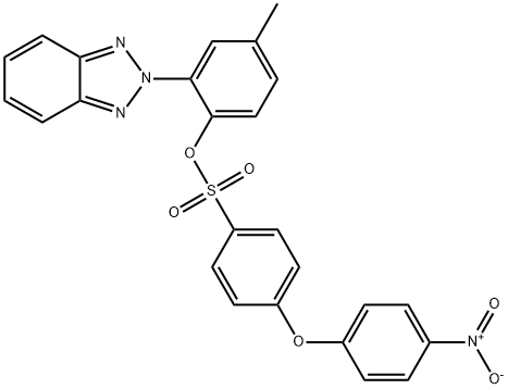 2-(2H-1,2,3-benzotriazol-2-yl)-4-methylphenyl 4-{4-nitrophenoxy}benzenesulfonate Struktur