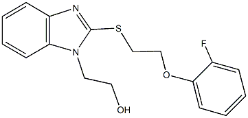 2-(2-{[2-(2-fluorophenoxy)ethyl]sulfanyl}-1H-benzimidazol-1-yl)ethanol Struktur