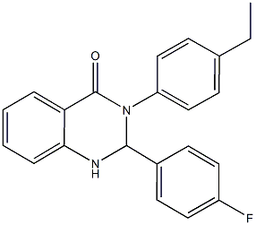 3-(4-ethylphenyl)-2-(4-fluorophenyl)-2,3-dihydro-4(1H)-quinazolinone Struktur