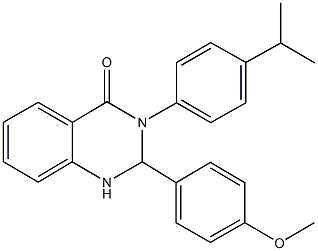 3-(4-isopropylphenyl)-2-(4-methoxyphenyl)-2,3-dihydro-4(1H)-quinazolinone Struktur