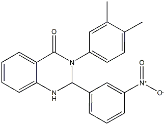 3-(3,4-dimethylphenyl)-2-{3-nitrophenyl}-2,3-dihydroquinazolin-4(1H)-one Struktur