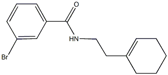 3-bromo-N-[2-(1-cyclohexen-1-yl)ethyl]benzamide Struktur