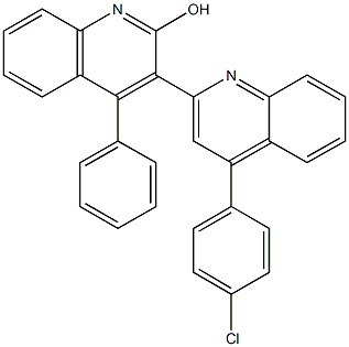 4-(4-chlorophenyl)-4'-phenyl-2,3'-biquinolin-2'-ol Struktur