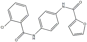 N-{4-[(2-chlorobenzoyl)amino]phenyl}-2-furamide Struktur