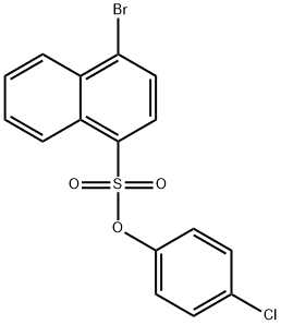 4-chlorophenyl 4-bromo-1-naphthalenesulfonate Struktur