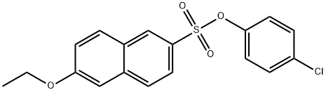 4-chlorophenyl 6-ethoxy-2-naphthalenesulfonate Struktur