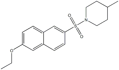 1-[(6-ethoxy-2-naphthyl)sulfonyl]-4-methylpiperidine Struktur