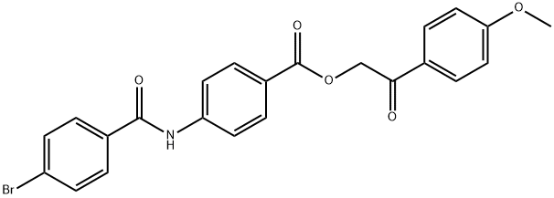 2-(4-methoxyphenyl)-2-oxoethyl 4-[(4-bromobenzoyl)amino]benzoate Struktur