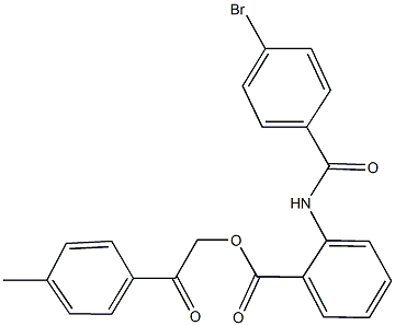 2-(4-methylphenyl)-2-oxoethyl 2-[(4-bromobenzoyl)amino]benzoate Struktur