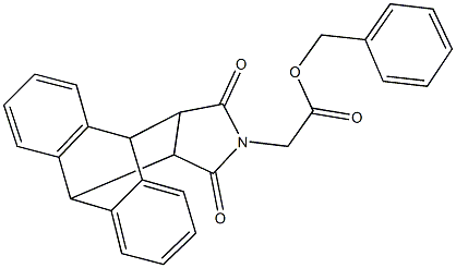 benzyl (16,18-dioxo-17-azapentacyclo[6.6.5.0~2,7~.0~9,14~.0~15,19~]nonadeca-2,4,6,9,11,13-hexaen-17-yl)acetate Struktur