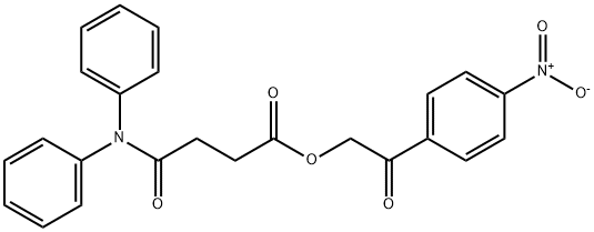 2-{4-nitrophenyl}-2-oxoethyl 4-(diphenylamino)-4-oxobutanoate Struktur