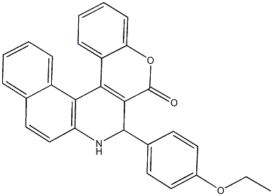 3-(4-ethoxyphenyl)-3,4-dihydro-2H-benzo[f]chromeno[3,4-c]quinolin-2-one Struktur