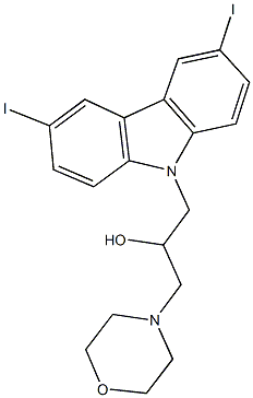 1-(3,6-diiodo-9H-carbazol-9-yl)-3-(4-morpholinyl)-2-propanol Struktur