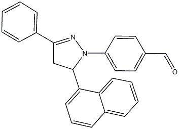 4-[5-(1-naphthyl)-3-phenyl-4,5-dihydro-1H-pyrazol-1-yl]benzaldehyde Struktur