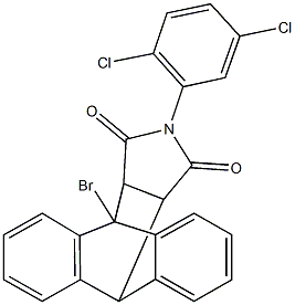 1-bromo-17-(2,5-dichlorophenyl)-17-azapentacyclo[6.6.5.0~2,7~.0~9,14~.0~15,19~]nonadeca-2,4,6,9,11,13-hexaene-16,18-dione Struktur