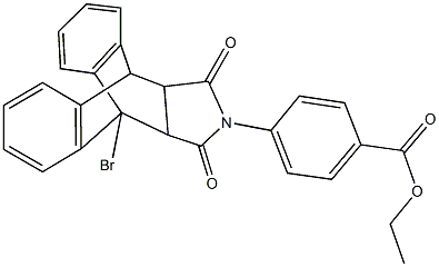 ethyl 4-(1-bromo-16,18-dioxo-17-azapentacyclo[6.6.5.0~2,7~.0~9,14~.0~15,19~]nonadeca-2,4,6,9,11,13-hexaen-17-yl)benzoate Struktur