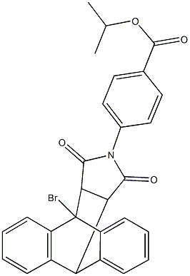 isopropyl 4-(1-bromo-16,18-dioxo-17-azapentacyclo[6.6.5.0~2,7~.0~9,14~.0~15,19~]nonadeca-2,4,6,9,11,13-hexaen-17-yl)benzoate Struktur