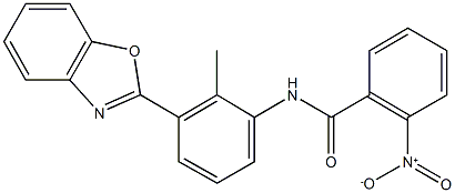 N-[3-(1,3-benzoxazol-2-yl)-2-methylphenyl]-2-nitrobenzamide Struktur