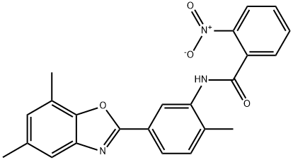 N-[5-(5,7-dimethyl-1,3-benzoxazol-2-yl)-2-methylphenyl]-2-nitrobenzamide Struktur