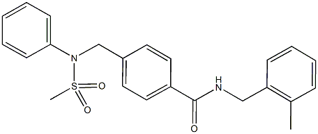 N-(2-methylbenzyl)-4-{[(methylsulfonyl)anilino]methyl}benzamide Struktur