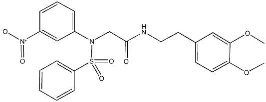 N-[2-(3,4-dimethoxyphenyl)ethyl]-2-[3-nitro(phenylsulfonyl)anilino]acetamide Struktur