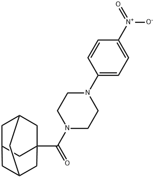 1-(1-adamantylcarbonyl)-4-{4-nitrophenyl}piperazine Struktur