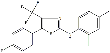 N-(2,4-dimethylphenyl)-5-(4-fluorophenyl)-4-(trifluoromethyl)-1,3-thiazol-2-amine Struktur