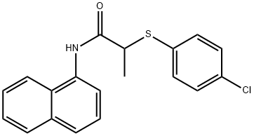 2-[(4-chlorophenyl)sulfanyl]-N-(1-naphthyl)propanamide Struktur