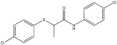 N-(4-chlorophenyl)-2-[(4-chlorophenyl)sulfanyl]propanamide Struktur