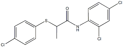 2-[(4-chlorophenyl)sulfanyl]-N-(2,4-dichlorophenyl)propanamide Struktur