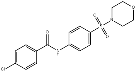 4-chloro-N-[4-(4-morpholinylsulfonyl)phenyl]benzamide Struktur